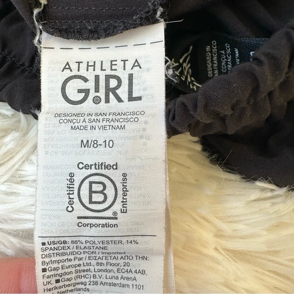 Athleta Girl Play More Athletic Shorts Black Girls Medium 8 10 Running 3 Inch